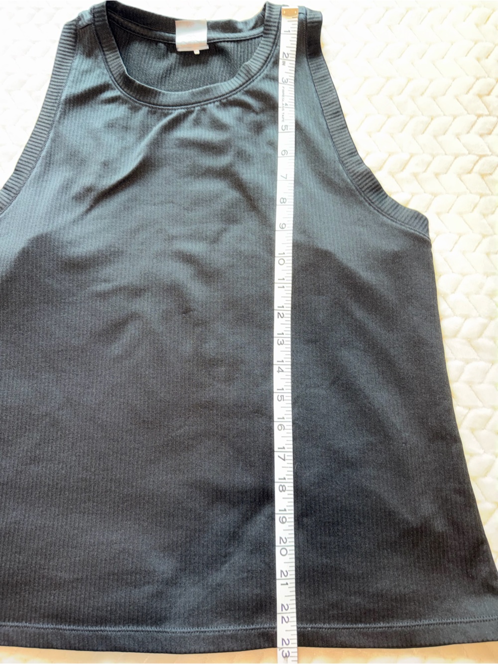 Calia by Carrie Underwood Women's Ribbed Racer Back Tank Black Size X-Large - Picture 7 of 7